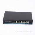 Interrupteur Poe Gigabit de CCTV 16PORTS avec port SFP